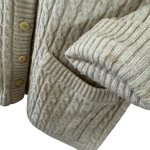 Vintage Kimberly 10 Cashmere Blend Cardigan Sweater Cable Knit Womens READ - Picture 10 of 16
